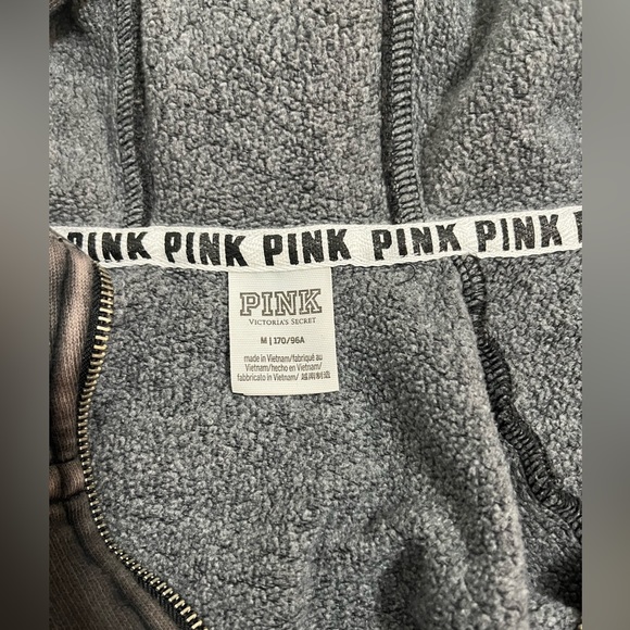 Victoria Secret Pink dark grey zip up size medium - Picture 7 of 7
